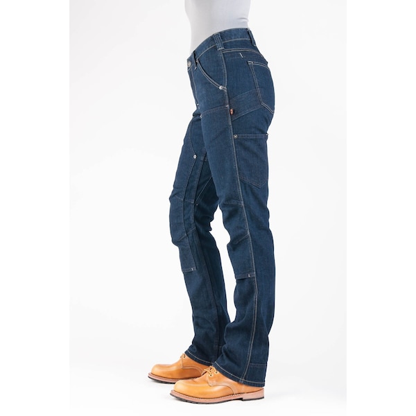 Dovetail Workwear Women's Utility Pant, 000, Indigo Denim, 85% cotton / 14% polyester / 1% spandex - DWF18P2D-502-000X32