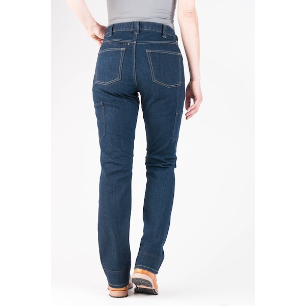 Dovetail Workwear Women's Utility Pant, 000, Indigo Denim, 85% cotton / 14% polyester / 1% spandex - DWF18P2D-502-000X32