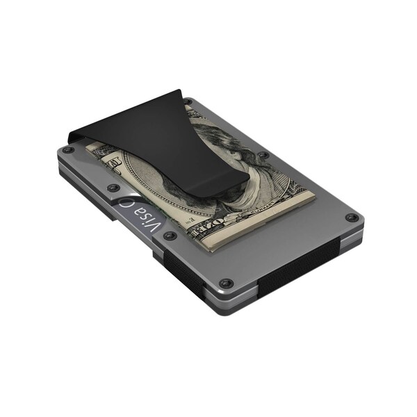 Grid Wallet Titanium Wallet with Money Clip - TITAN-CLIP