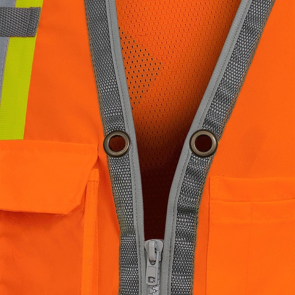 Pioneer Surveyor Mesh Back Vest, Orange, 4XL - V1010250U-4XL