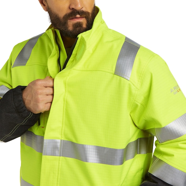 Ariat FR Insulated Waterproof Hi-Vis Jacket, 52 cal/sq cm, 2XL, 8 oz Zipper Closure - 10024022