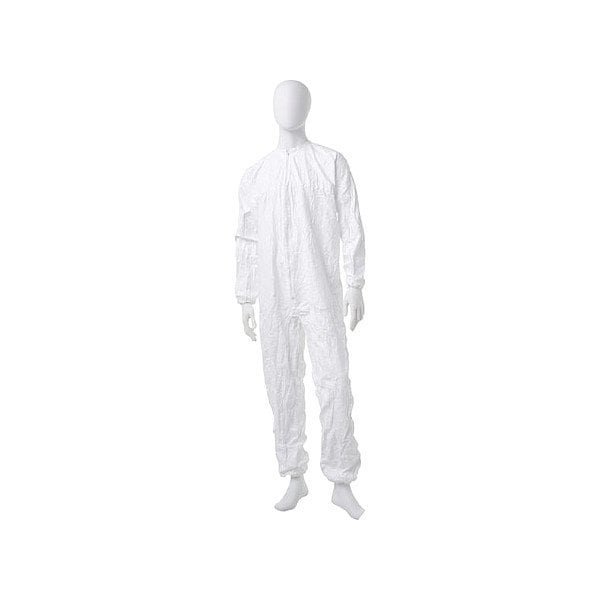 Dupont Disposable Coverall, Collared, L, Tyvek(R) IsoClean(R), Zipper, Elastic Cuff, Elastic Ankle - IC253BWHLG0025CS