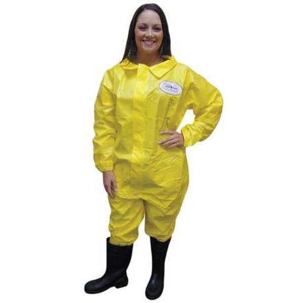 International Enviroguard Disposable Coverall, Collared, 2XL, Non-Woven Laminate, Zipper, Elastic Cuff, Open Ankle - 7012YS-2XL