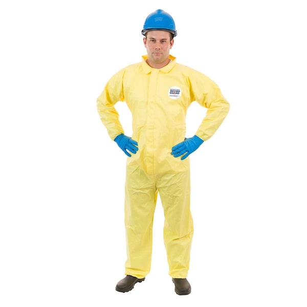 International Enviroguard Disposable Coverall, Collared, 2XL, Non-Woven Laminate, Zipper, Elastic Cuff, Open Ankle - 7012YS-2XL