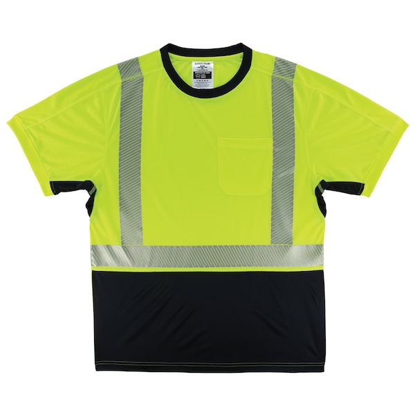 Ergodyne 3XL Lime Performance Hi-Vis T-Shirt Black Bottom - 8283BK