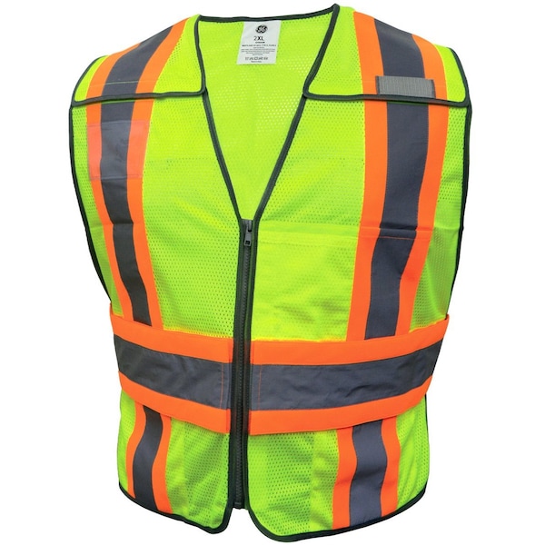 Ge Green 5 POINT Breakaway Safety Vest, 5 Pockets 2XL - GV084G2XL