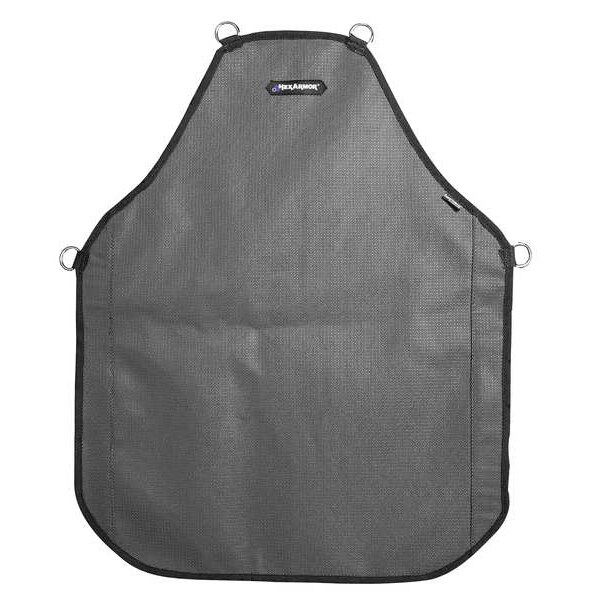 Hexarmor Bib Apron, Gray/Black, 30 In. L, 24 In. W - AP322