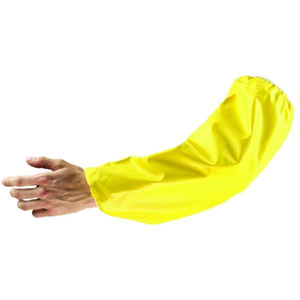 Ansell 59-050 Chemical Resistant Sleeves, 16 mil Thick, Serged Seam, Yellow, 1 PR - 59-050