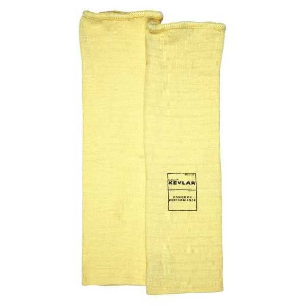 Mcr Safety Cut-Resistant Sleeve: ANSI/ISEA Cut Level A3, Kevlar ( 7 ga ), Yellow, Knit Cuff, 12 in Length - 9372