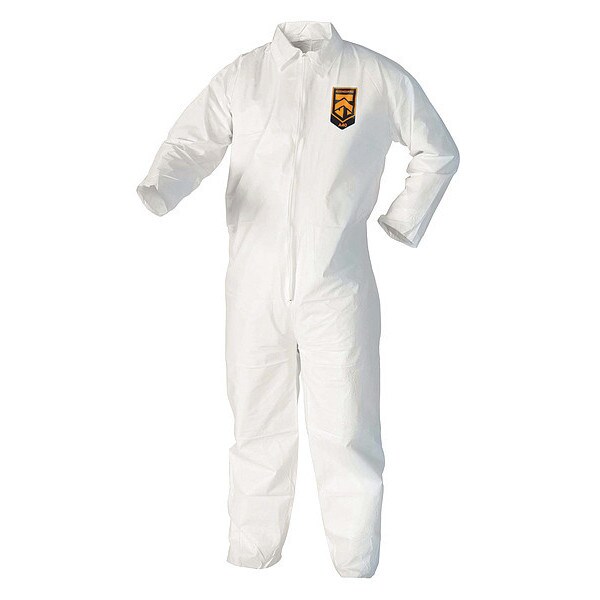 Kleenguard Disposable Coveralls, Collared, XL, KleenGuard(TM) A40, Zipper, Open Cuff, Open Ankle, Serged Seam - 44304
