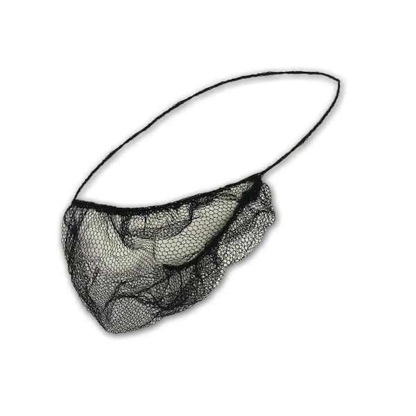 Keystone Honeycomb Nylon Beard Cover, 100dispenser, , 100PK - 112HPI-BLACK