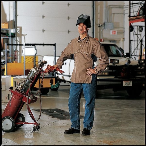 National Safety Apparel Welding Jacket, L, 30", Brown - C09TWLG30-NR