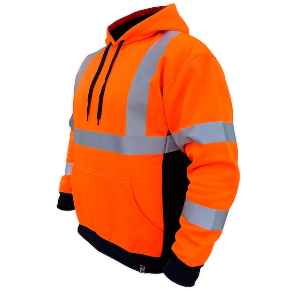 Safetyshirtz SS360 Basic Class 3 Hoodie, Safety Orange, 2XL - 45120103XXL