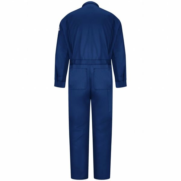 Bulwark Coverall, 9.1 cal/sq cm ATPV, 3XL, 32 1/2 in Inseam, 88% Cotton/12% Nylon, Zipper - CLD4NV LN 54
