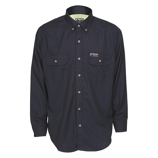Mcr Safety Men's Flame-Resistant Collared Shirt, 8.9 cal/sq cm, XL, Inherent Blend and Treated Cotton - SBS1002XLT