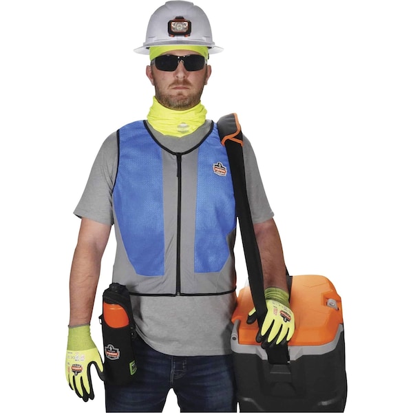 Ergodyne Cooling Vest, 4 hr. Time, 2XL Size, Blue - 6667