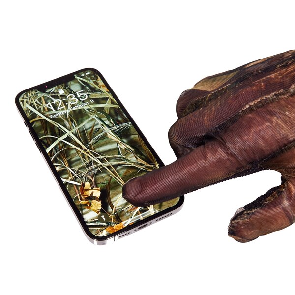 Vanish Camo Mesh Hunting Gloves By Allen, Mossy Oak Beak-Up Country - 25342