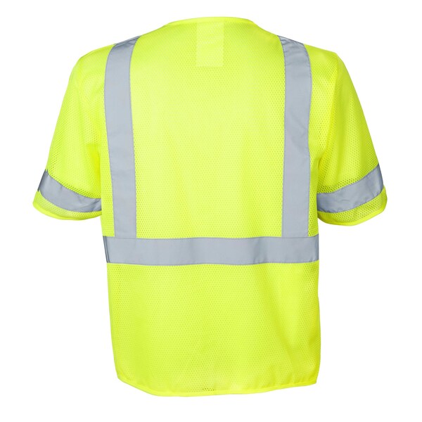 Ironwear Hi-Vis Safety Vest w/Sleeves 4XL Class 3 U Back, , Zipper 5 Pockets - 1294-LZ-4XL
