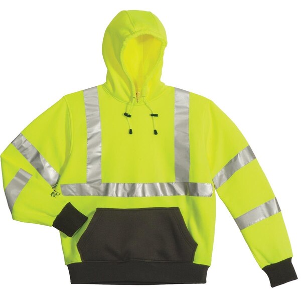 Tingley Tingley Job Sight ANSI Class 3 Hooded Pullover Hi-Vis Sweatshirt - S78322 2X