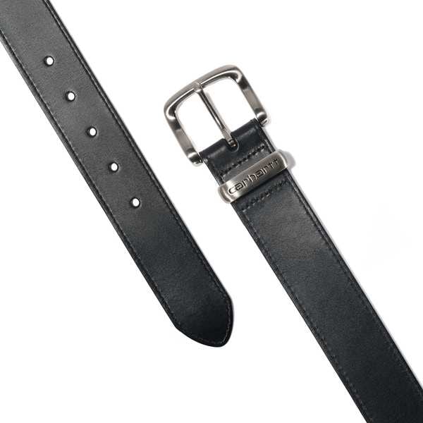 Carhartt Carhartt Debossed Metal Keeper Belt, Black, Full Grain Bridle Leather, 38 in Length, 1 1/2 in Width - A000551100109