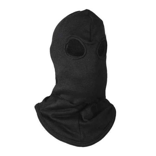 National Safety Apparel Flame Resistant Balaclava, 4, 53 cal/sq cm, OPF Blend, 7 oz, Black, Universal - H49CX