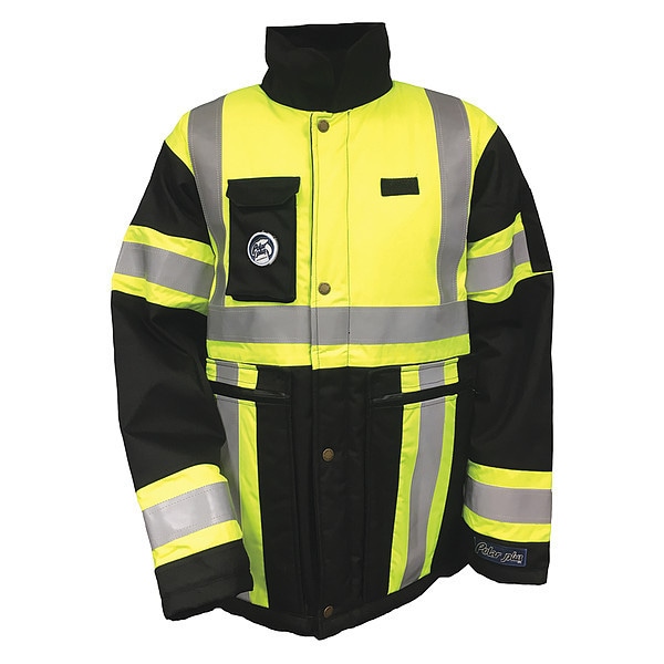 Polar Plus Hi-Vis Jacket, Nylon, Hi-Viz Yellow, S - 401HI-S
