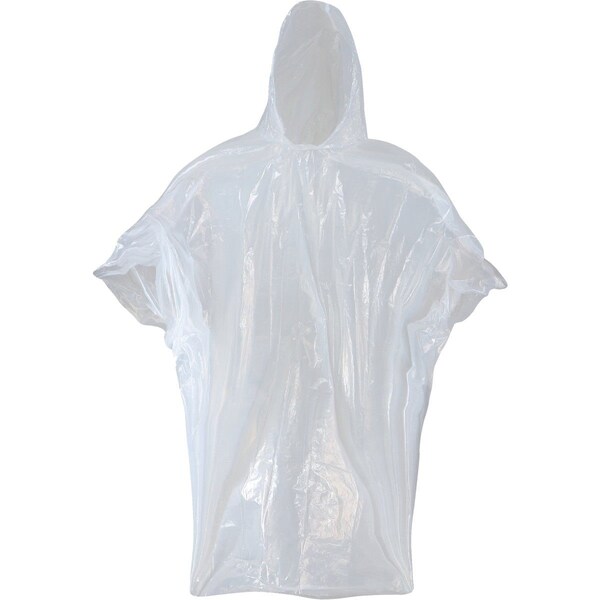 West Chester Protective Gear Protective Gear 50 In. x 80 In. Clear Disposable Rain Poncho - 49837