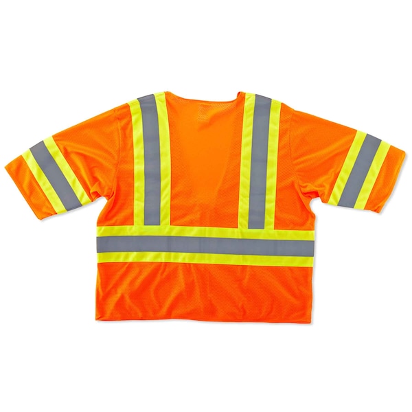 Ergodyne Two-Tone Safety Vest w/Sleeves L Class 3 U Back, , Zipper 1 Pockets, 1 Mic Tab - 8330Z