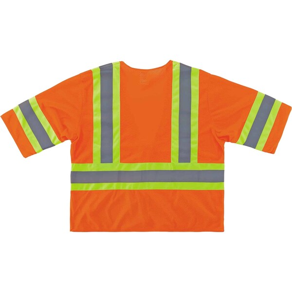 Ergodyne Two-Tone Safety Vest w/Sleeves L Class 3 U Back, , Zipper 1 Pockets, 1 Mic Tab - 8330Z
