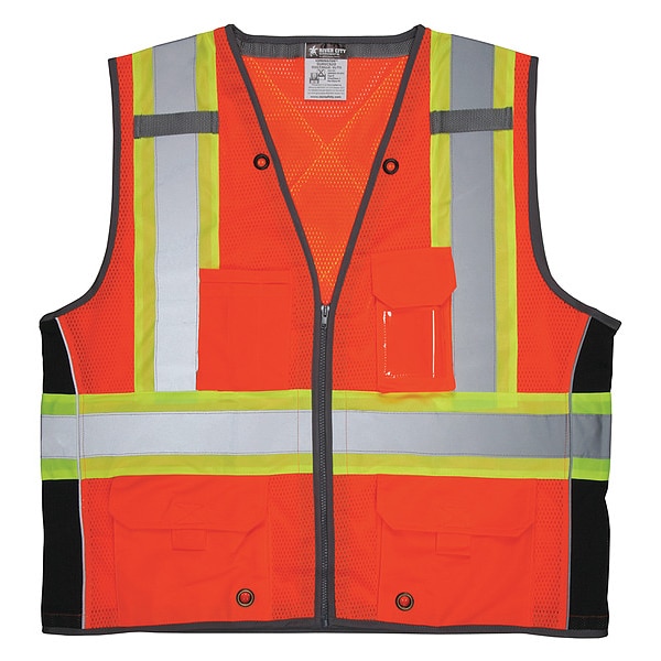 Mcr Safety High Visibility Vest, XL Size, Unisex - SURVCS2OXL