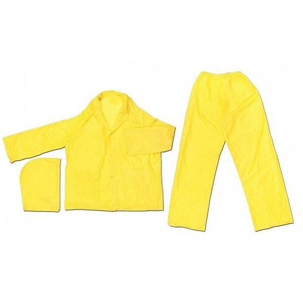 Mcr Safety Zodiac .10Mm Single Ply Pvc Suit 3 P, M, PVC, Yellow, M - O503M