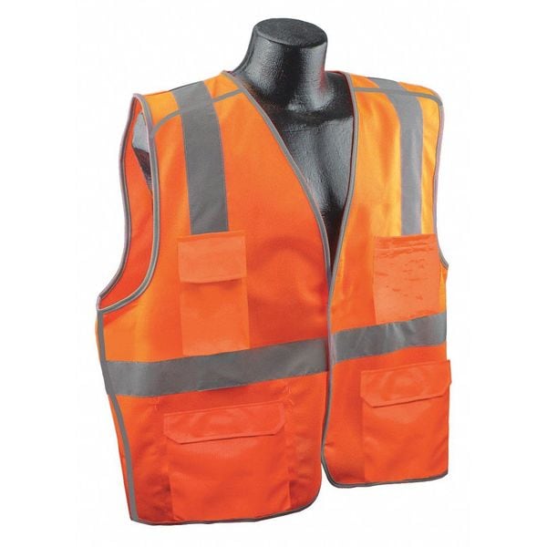 Condor High Visibility Vest, Orange/Red, 2XL/3XL - 53YN07
