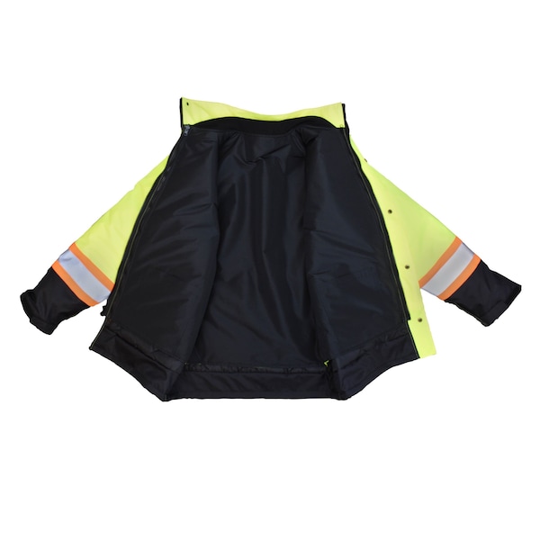 Radians Hi-Vis Reversible Bomber Jacket, Ripstop Polyester, Class Type R Class 3 Hi-Vis Green / Black, 3XL - SJ610B-3ZGS-3X