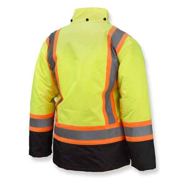 Radians Hi-Vis Reversible Bomber Jacket, Ripstop Polyester, Class Type R Class 3 Hi-Vis Green / Black, 3XL - SJ610B-3ZGS-3X