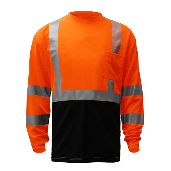 Gss Safety Class 3 Long Sleeve T-Shirt w/Black - 5114-TALL 3XL