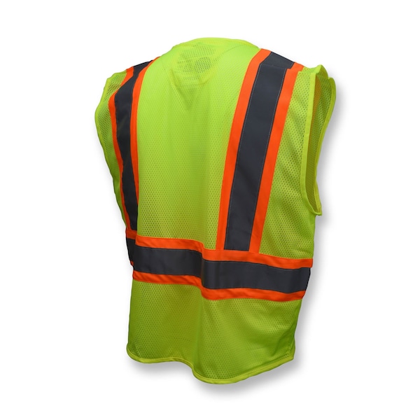 Radians Hi-Vis Self Extinguishing Vest with Two-Tone Trim 2XL Class 2 , Zipper Closure - SV225-2ZGM-2X
