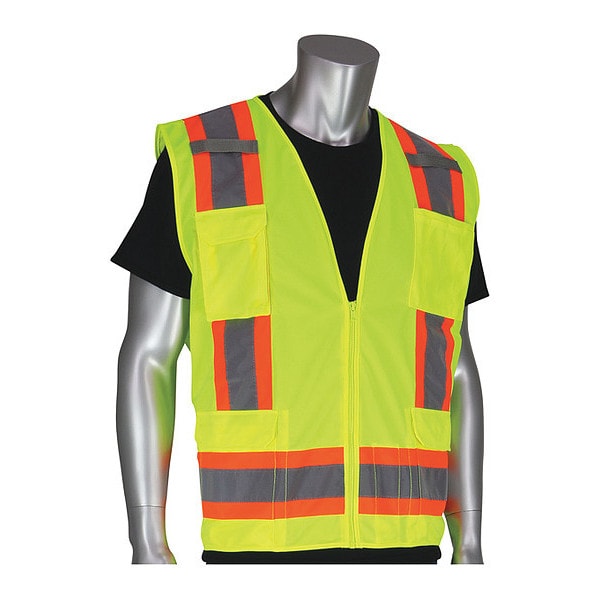 Pip Hi-Visibility Vest, 8 Pockets, Lime Yl, 2XL - 302-0500-YEL/2X