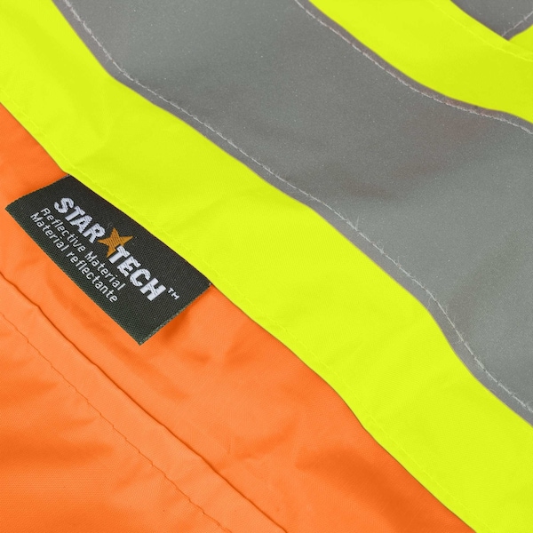 Pioneer Safety Rain Suit, Hi-Vis Orange, M, Polyester|PVC, 0.18 mm Thick, Folds and zips into collar, Orange - V1080150U-M
