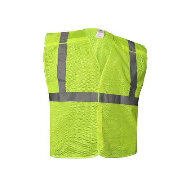 Condor Hi-Vis Safety Vest L Class 2 X Back, , Hook and Loop 0 Pockets, No Mic Tab, {delete} - 786FC6