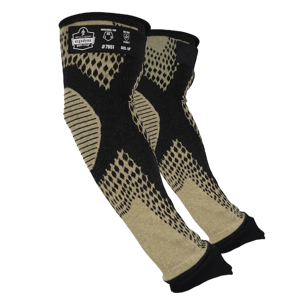 Ergodyne 18 in Yellow CR Protective Arm Sleeves - A5 Heat Resistant - 7951-PR18