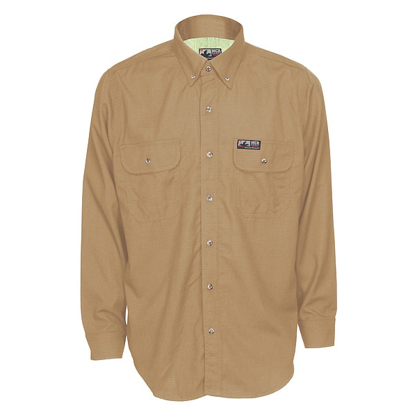 Mcr Safety Men's Flame-Resistant Collared Shirt, 8.9 cal/sq cm, L, Inherent Blend and Treated Cotton - SBS1003L