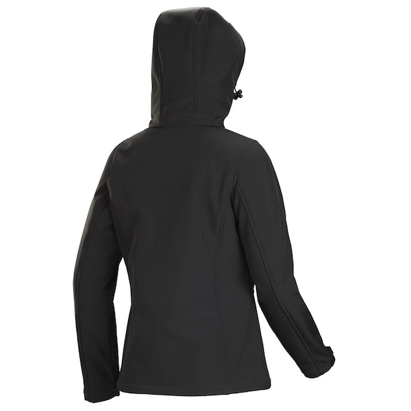 Pioneer Women's Heated Softshell Jacket, 4 Settings, 4-Way Stretch, Detachable Hood, Black, 4XL - V3210570U-4XL