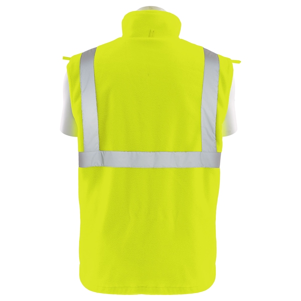 Deltaplus Jacket, Ripstop, Removable Vest, Class 3, W570R, Hi-Viz Lime, 3XL - 62534