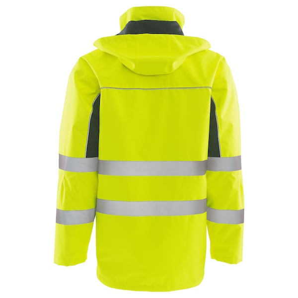 Deltaplus Jacket, Ripstop, Removable Vest, Class 3, W570R, Hi-Viz Lime, 3XL - 62534