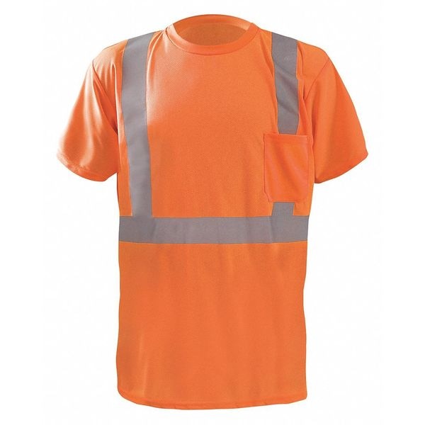 Occunomix Unisex Short Sleeve T-Shirt, Polyester, Pullover Closure, L - LUX-SSTP2BX-OL