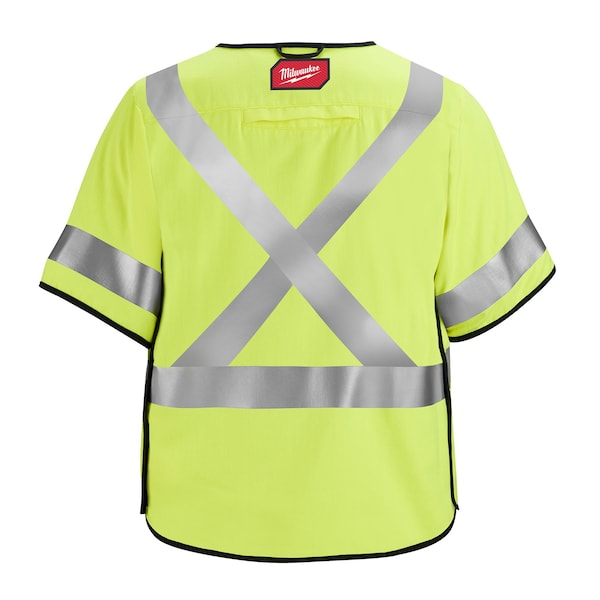 Milwaukee Tool AR/FR Cat.1 High Visibility Vest w/Sleeves L, XL Class 3 X Back, , Hook and Loop 10 Pockets, No - 48-73-5332