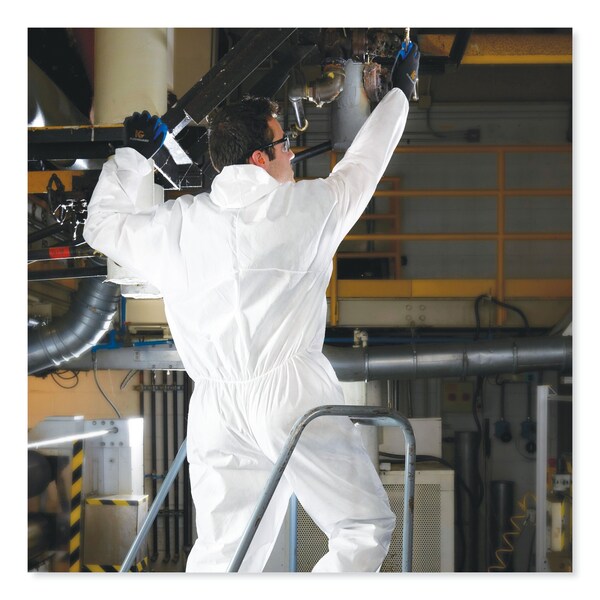 Kleenguard A20 Breathable Particle Protection Coveralls, Elastic Back, Hood and Boots, 4X-Large, White, 20PK - KCC49127