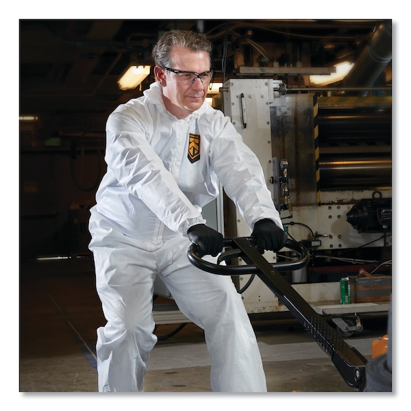 Kleenguard A20 Breathable Particle Protection Coveralls, Elastic Back, Hood and Boots, 4X-Large, White, 20PK - KCC49127