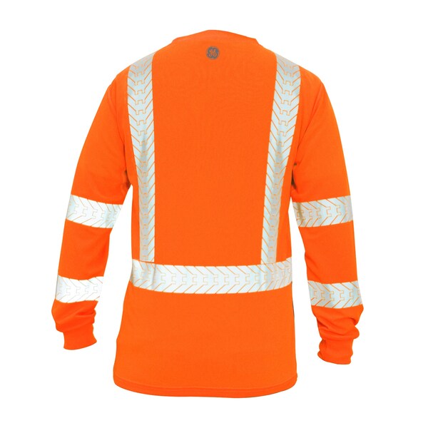 Ge Orange Hi-Vis/Black Long Sleeve Shirt W/Reflective Trims L - GS118OL