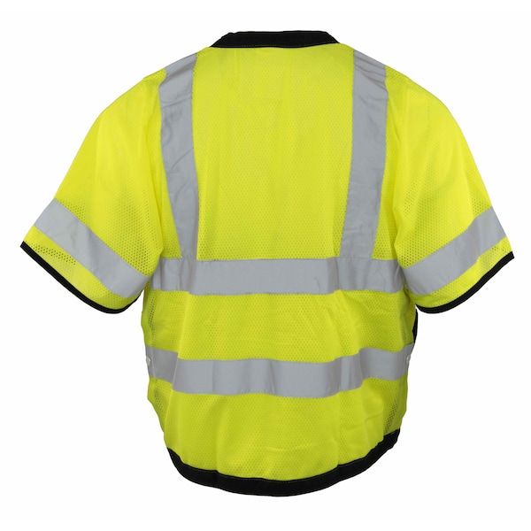 Ironwear Hi-Vis Safety Vest w/Sleeves M Class 3 , Snap 8 Pockets, ID Window - 1280-LS-RD-CID-MD